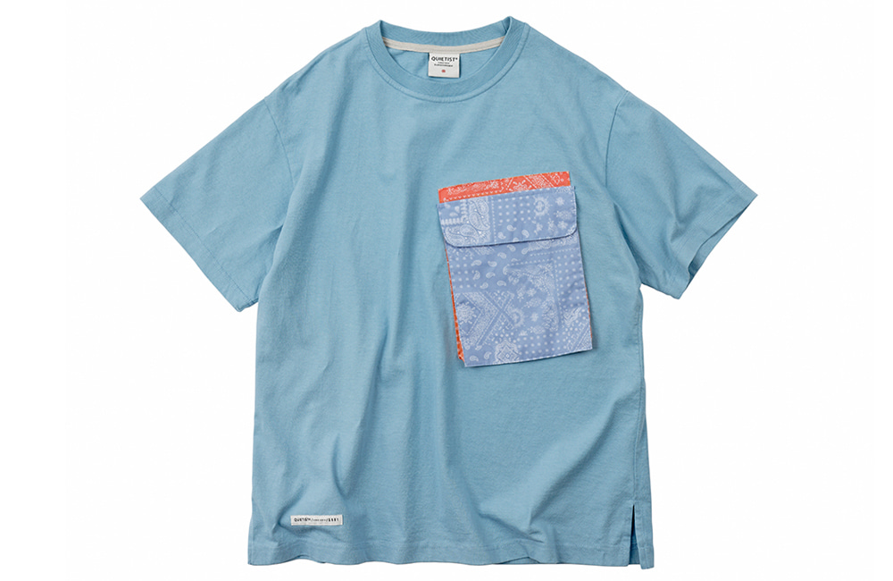 Paisley Pocket T-Shirts (sky)