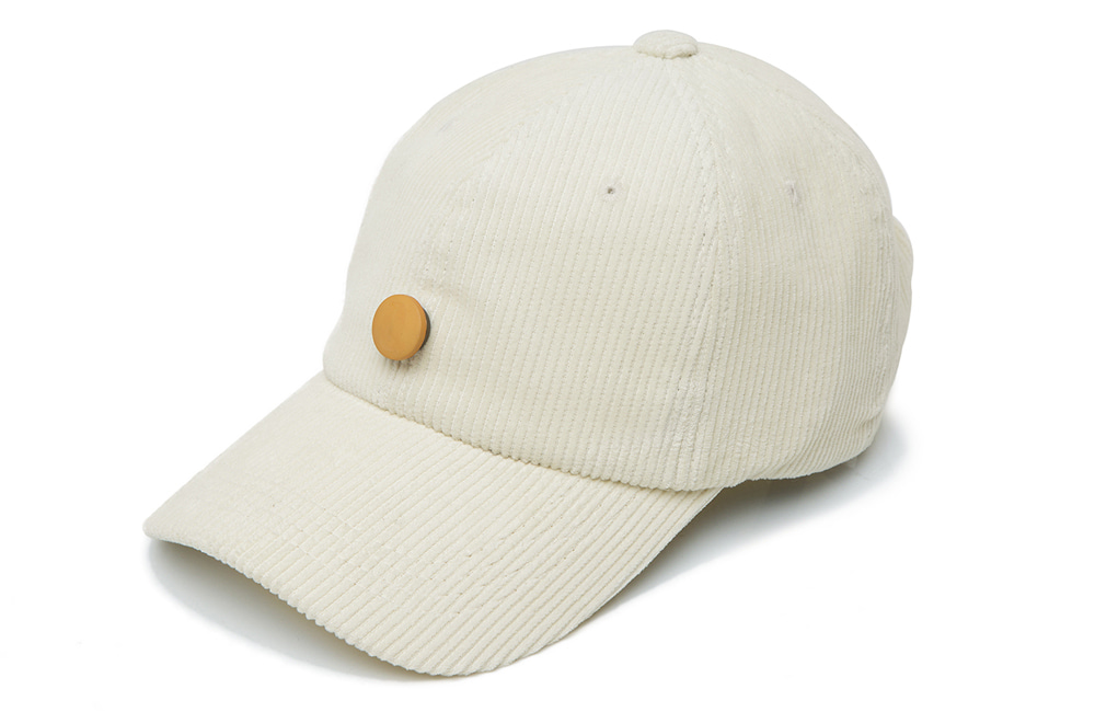 8s Corduroy Detachable Ball-cap (ivory)