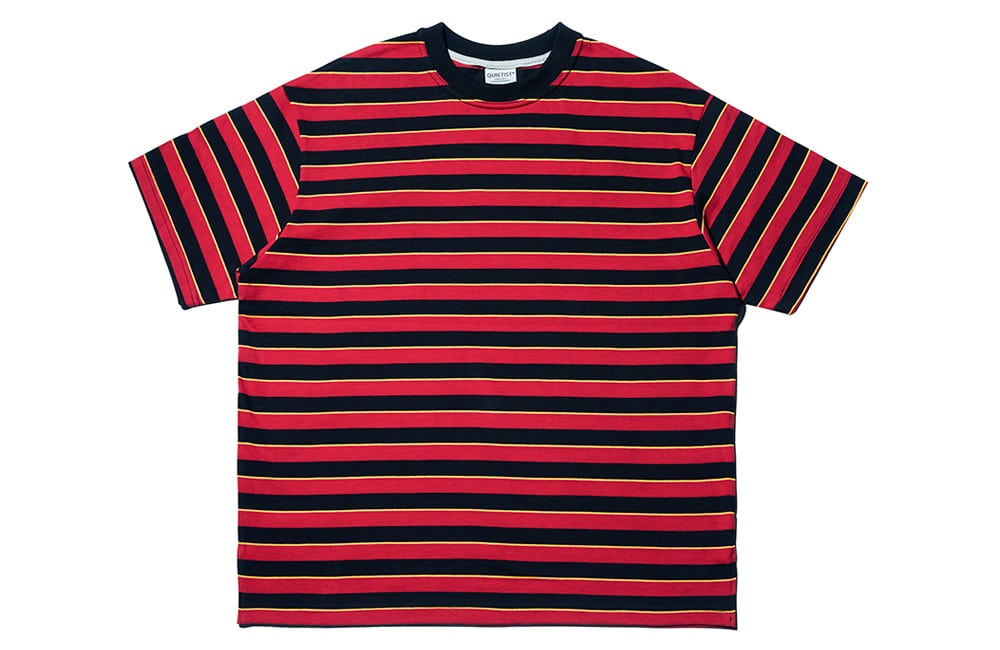 Basic Stripe 1/2 T-shirts (red)